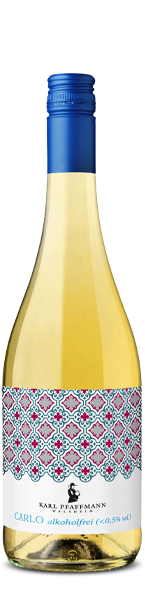 Perlwein Carlo  weiß, Alkoholfreier Perlwein mit zugesetzter Kohlensäure, Karl Pfaffmann